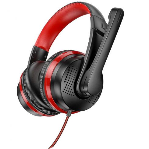 Hoco Headphone Wired Gamming , Red - W103