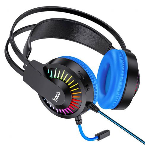 Hoco Headphone Wired Gamming , Blue - W105