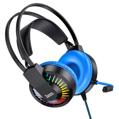 Hoco Headphone Wired Gamming , Blue - W105