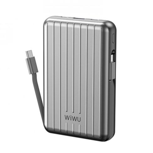 WIWU Trunk Series Power Bank Magnetic Wireless 5000mAh 15W - Silver