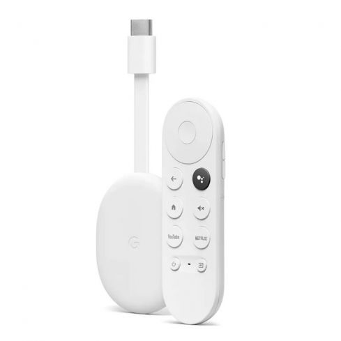 Google Chromecast with Google TV, 4K with remote Streaming device - White