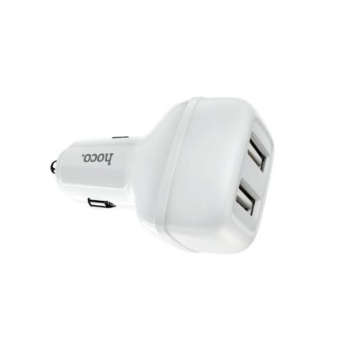 Hoco Z36 Dual Port Car Charger - White