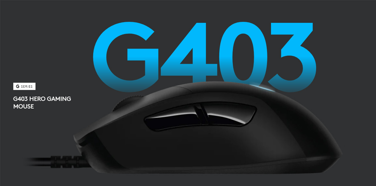 Logitech G403 Hero Gaming Mouse - Black