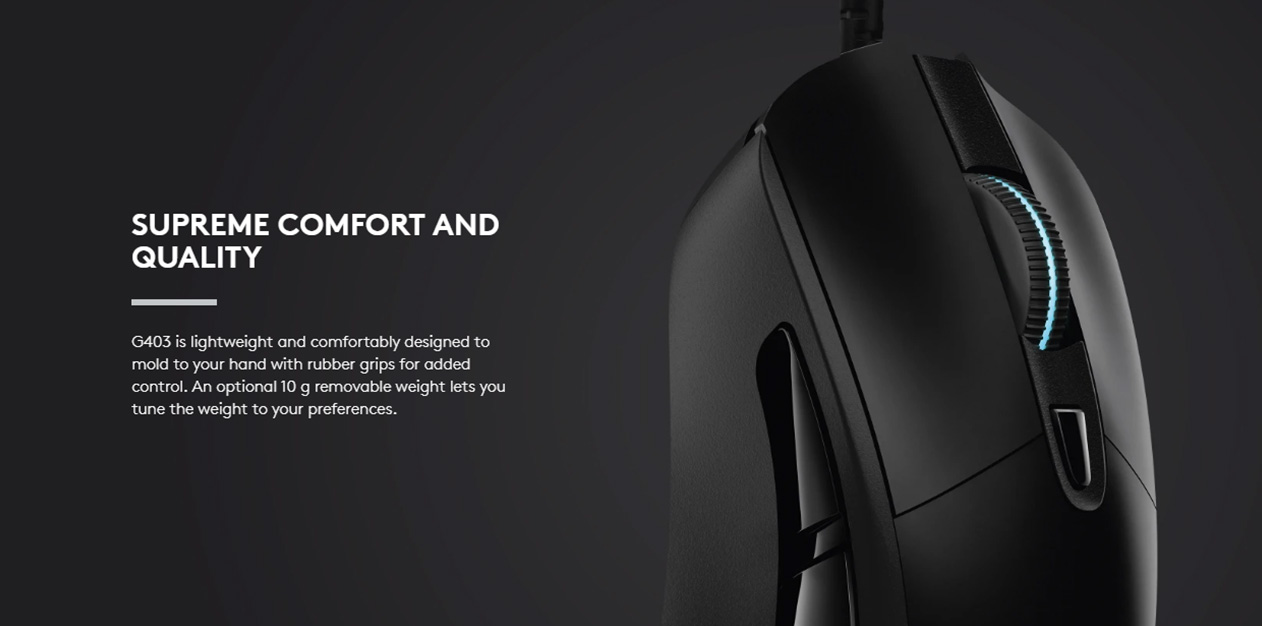 Logitech G403 Hero Gaming Mouse - Black