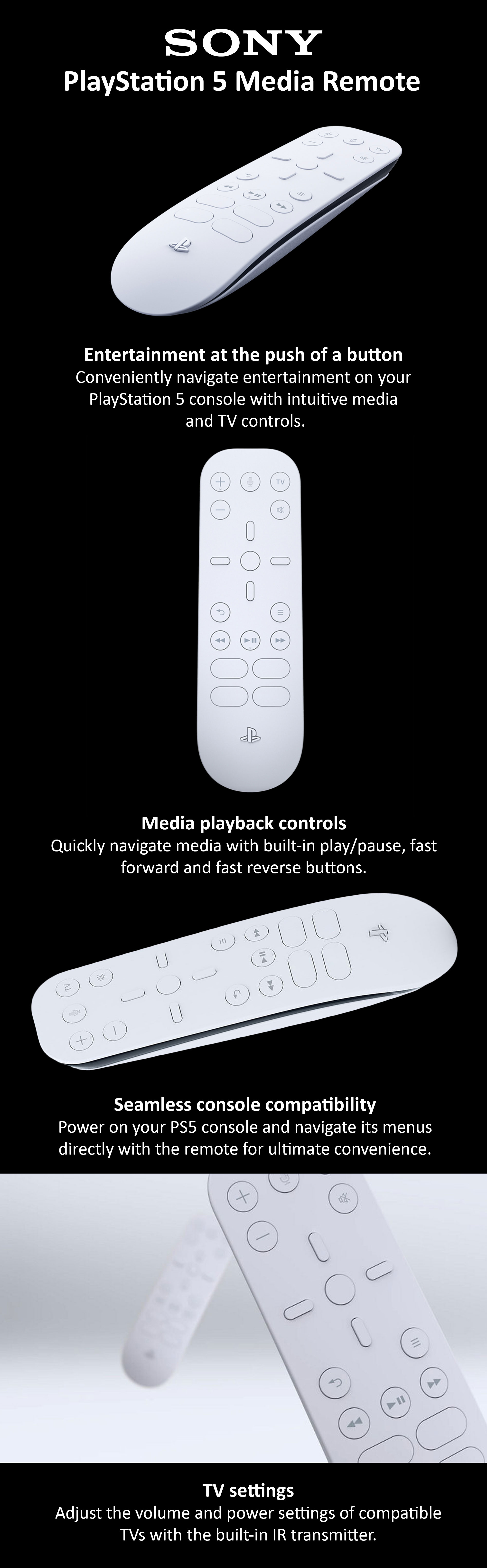 Sony Media Remote PlayStation 5 - CFI-ZMR1BX