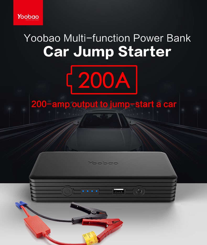 YOOBAO Jumper Starter Portable Charger Power Bank 11200mAh - 200V